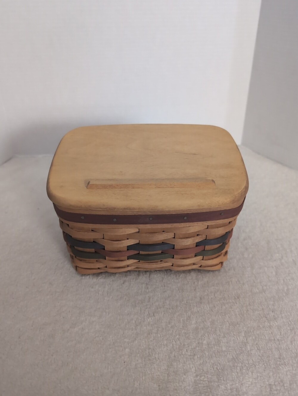 Longaberger 1994 Shades of Autumn Recipe Basket #17400 Protector Cards & Lid